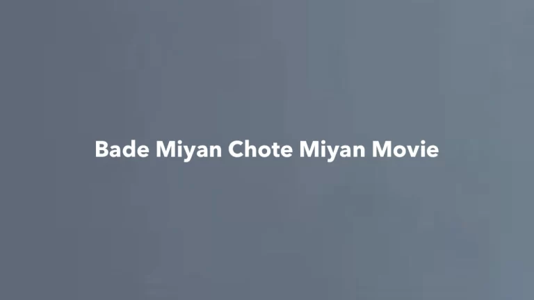 Bade Miyan Chote Miyan Movie Review